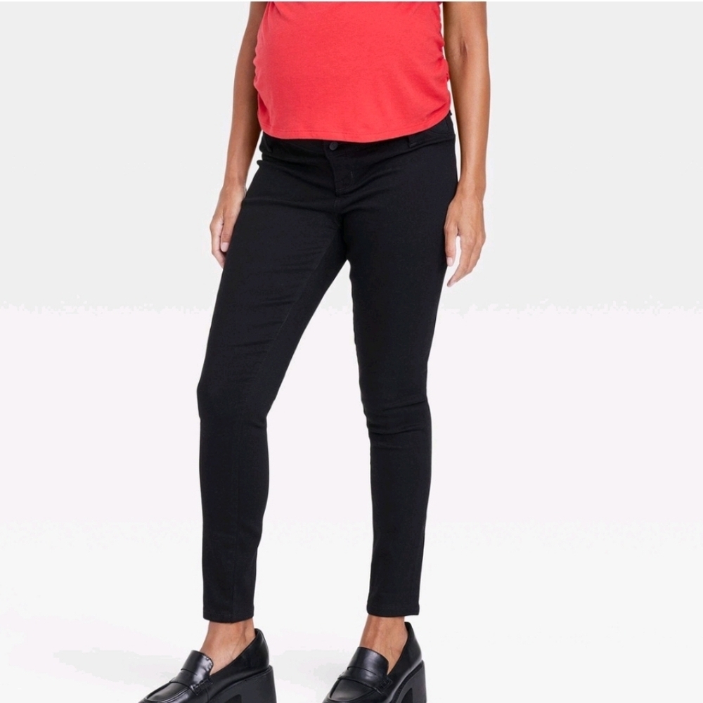 Under Belly Skinny Maternity Pants - Isabel Maternity Black - 2